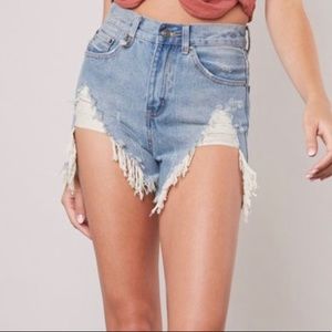 NWT Mustard Seed Distressed Festival Shorts